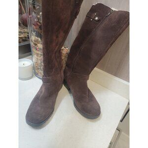 Ugg Jillian~Chocolate Suede Sheepskin~Riding Boots~Size 8 EUC